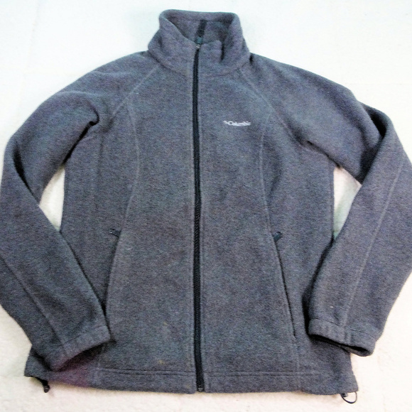 Columbia Gray Full Zip Fleece Size Medium - Picture 1 of 6